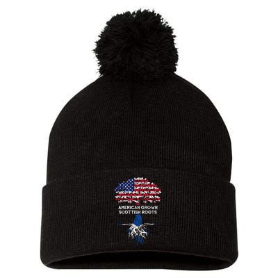 American Grown Scottish Roots Pom Pom 12in Knit Beanie