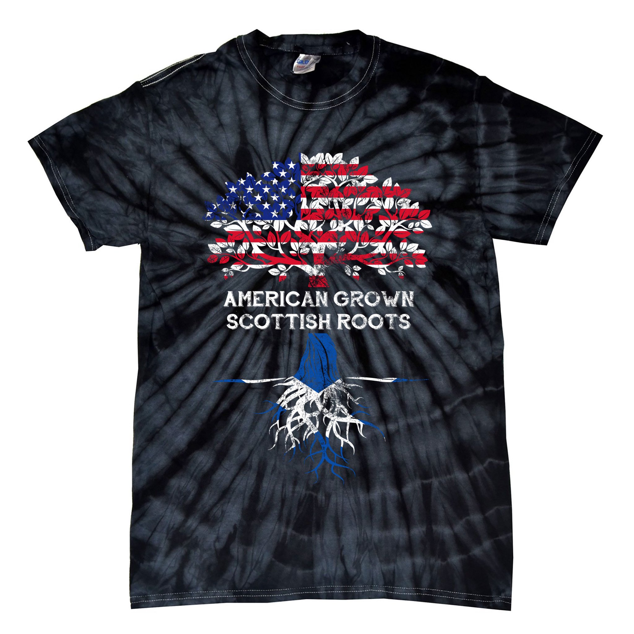 American Grown Scottish Roots Tie-Dye T-Shirt