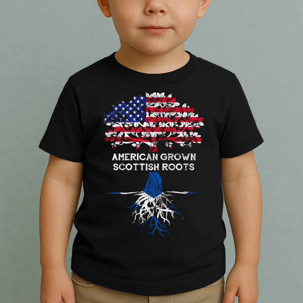 American Grown Scottish Roots Toddler T-Shirt