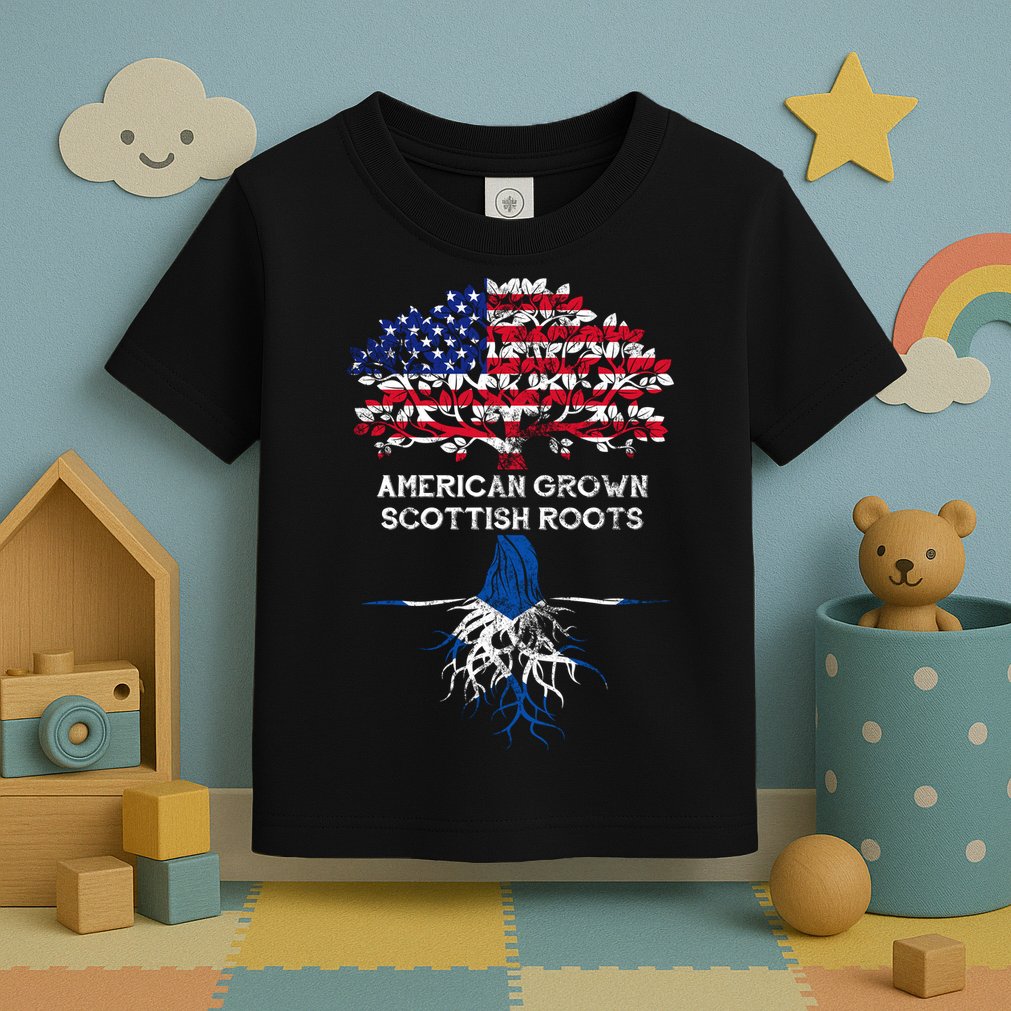 American Grown Scottish Roots Toddler T-Shirt
