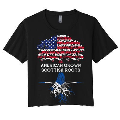 American Grown Scottish Roots Women's Crop Top Tee