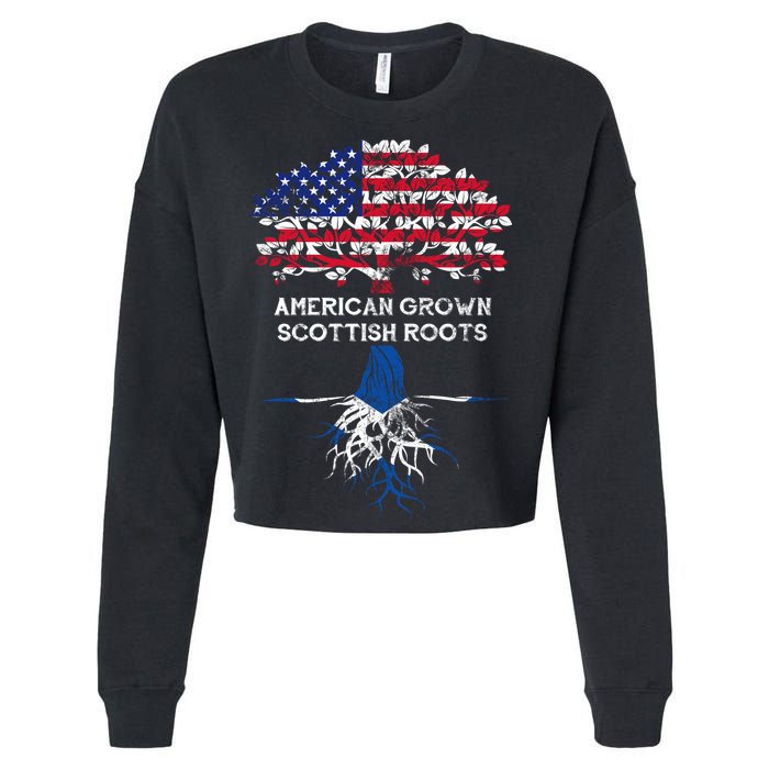 American Grown Scottish Roots Cropped Pullover Crew