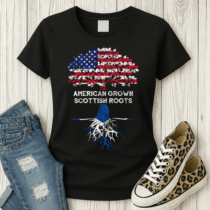 American Grown Scottish Roots Womens T-Shirt