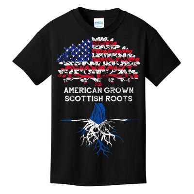 American Grown Scottish Roots Kids T-Shirt