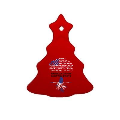 American Grown Scottish Roots Ceramic Tree Ornament