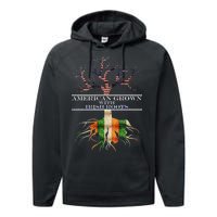 American Grown With Irish Roots Performance Fleece Hoodie