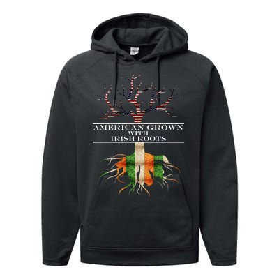 American Grown With Irish Roots Performance Fleece Hoodie