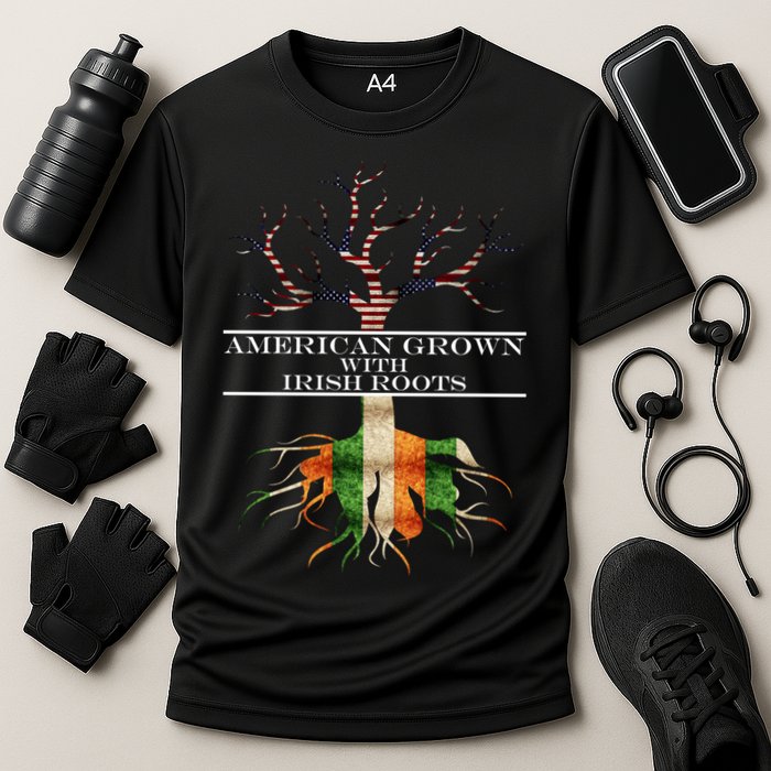 American Grown With Irish Roots Cooling Performance Crew T-Shirt