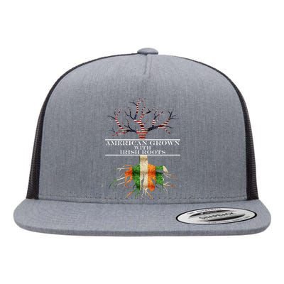 American Grown With Irish Roots Flat Bill Trucker Hat