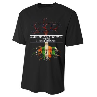 American Grown With Irish Roots Performance Sprint T-Shirt