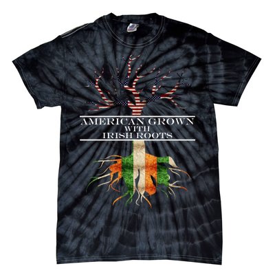 American Grown With Irish Roots Tie-Dye T-Shirt