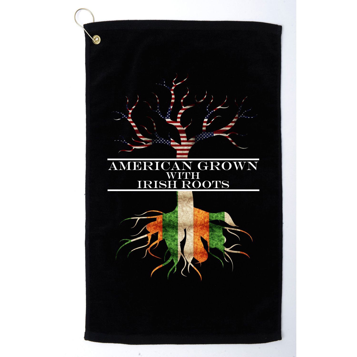 American Grown With Irish Roots Golf Towel