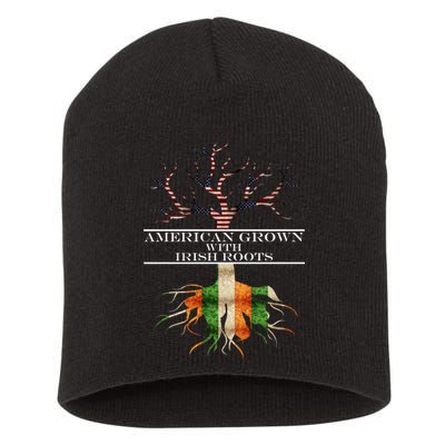 American Grown With Irish Roots Short Acrylic Beanie