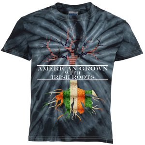 American Grown With Irish Roots Kids Tie-Dye T-Shirt