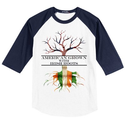 American Grown With Irish Roots Baseball Sleeve Shirt