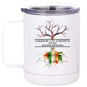 American Grown With Irish Roots 12 oz Stainless Steel Tumbler Cup