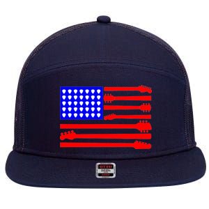 American Guitar 7 Panel Mesh Trucker Snapback Hat