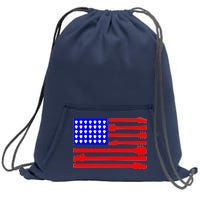 American Guitar Sweatshirt Cinch Pack Bag