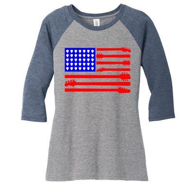 American Guitar Women's Tri-Blend 3/4-Sleeve Raglan Shirt