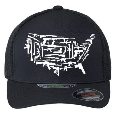 American Gun Map Flexfit Unipanel Trucker Cap