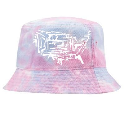 American Gun Map Tie-Dyed Bucket Hat