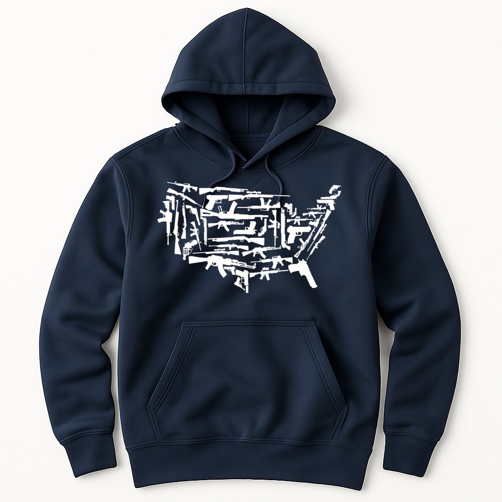 American Gun Map Hoodie