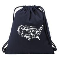 American Gun Map Drawstring Bag