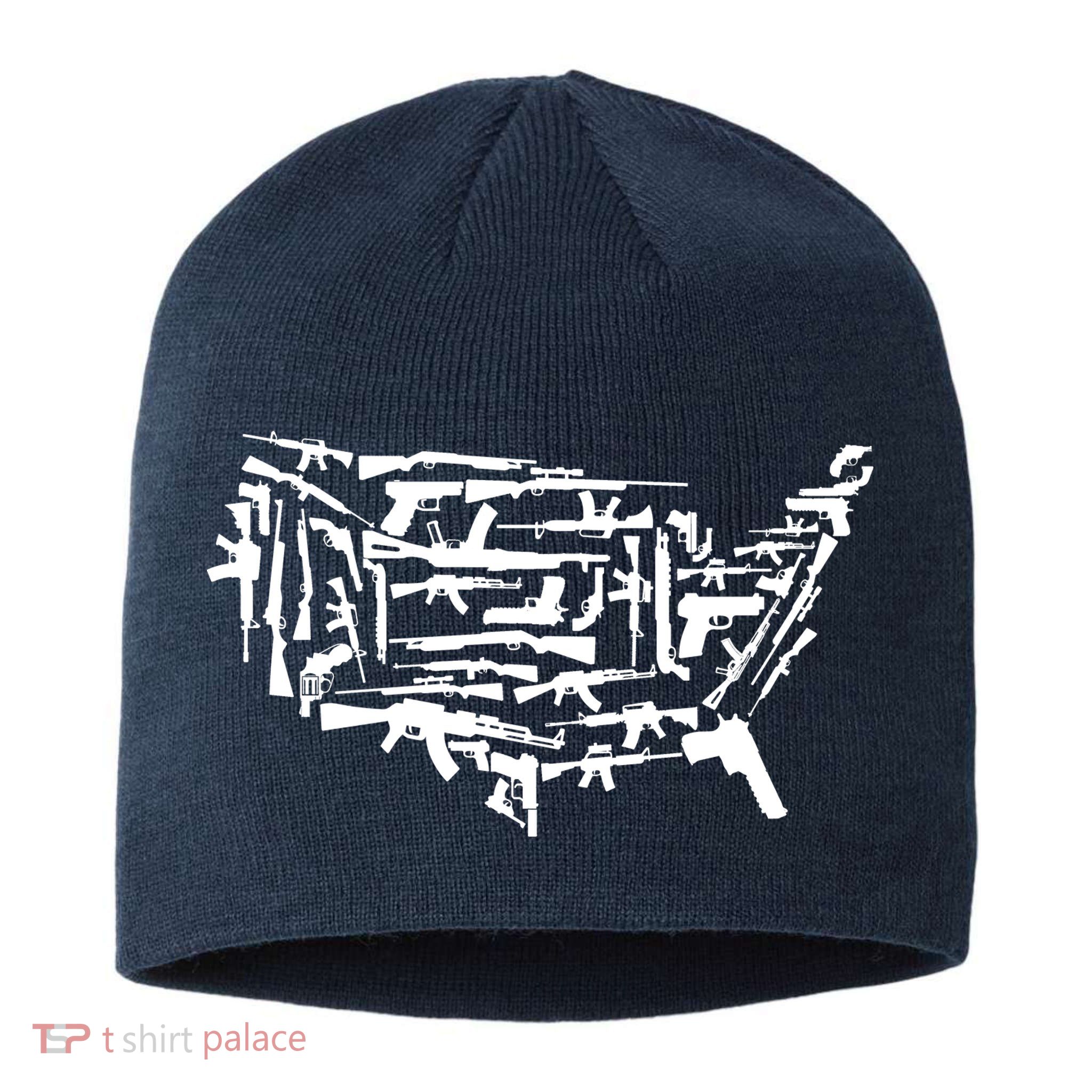 American Gun Map Sustainable Beanie