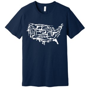 American Gun Map Premium T-Shirt