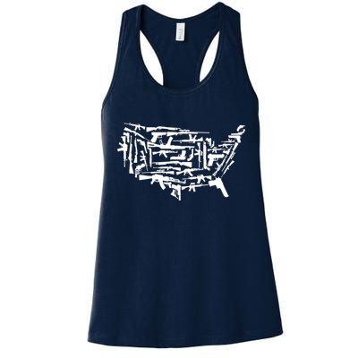 American Gun Map Womens Tank Top