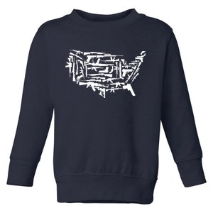 American Gun Map Toddler Sweatshirt