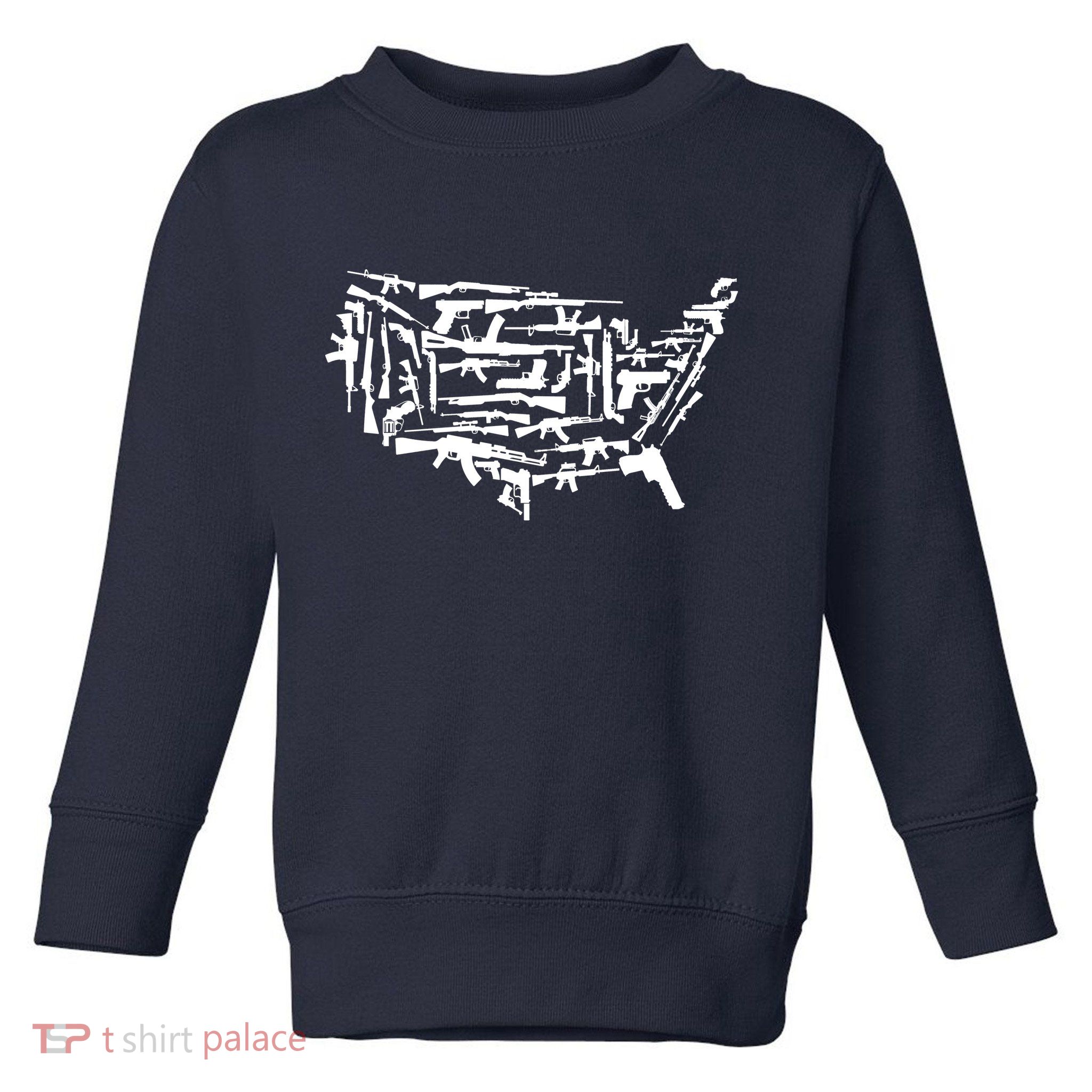 American Gun Map Toddler Sweatshirt