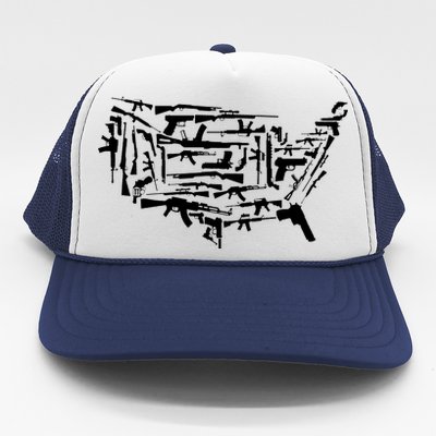 American Gun Map Trucker Hat