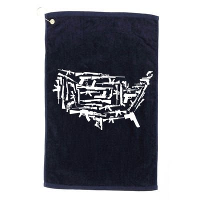 American Gun Map Golf Towel