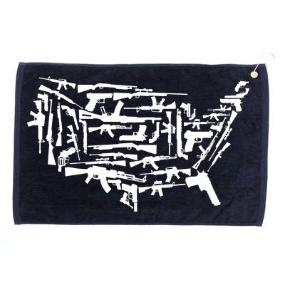 American Gun Map Grommeted Golf Towel