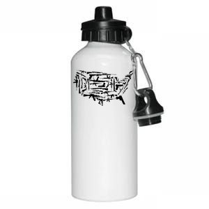 American Gun Map Aluminum Water Bottle