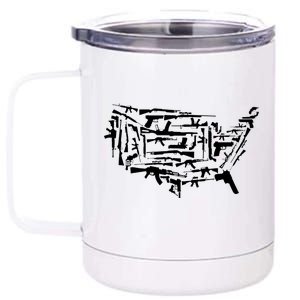 American Gun Map 12 oz Stainless Steel Tumbler Cup