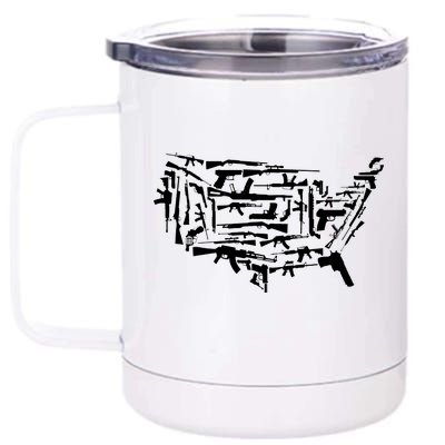 American Gun Map 12 oz Stainless Steel Tumbler Cup