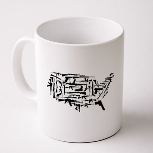 American Gun Map Coffee Mug