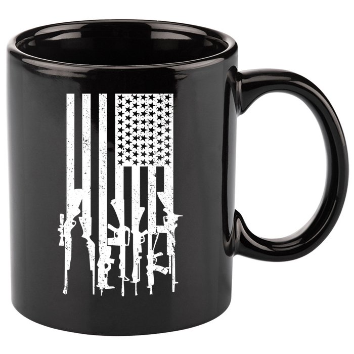 American Guns 11oz C Handle Ceramic Mug
