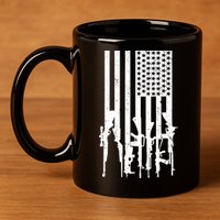 American Guns 11oz C Handle Ceramic Mug