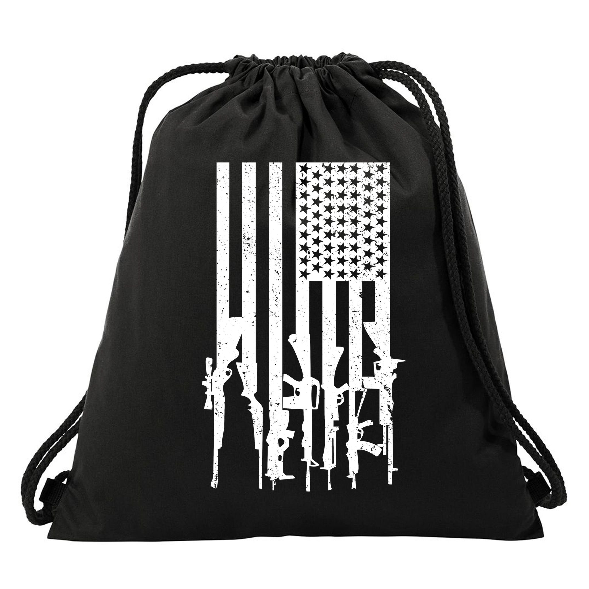American Guns Drawstring Bag