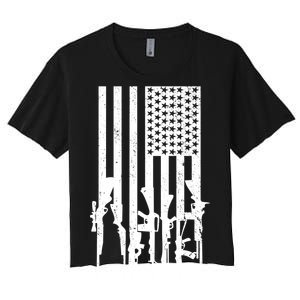 American Guns Women's Crop Top Tee