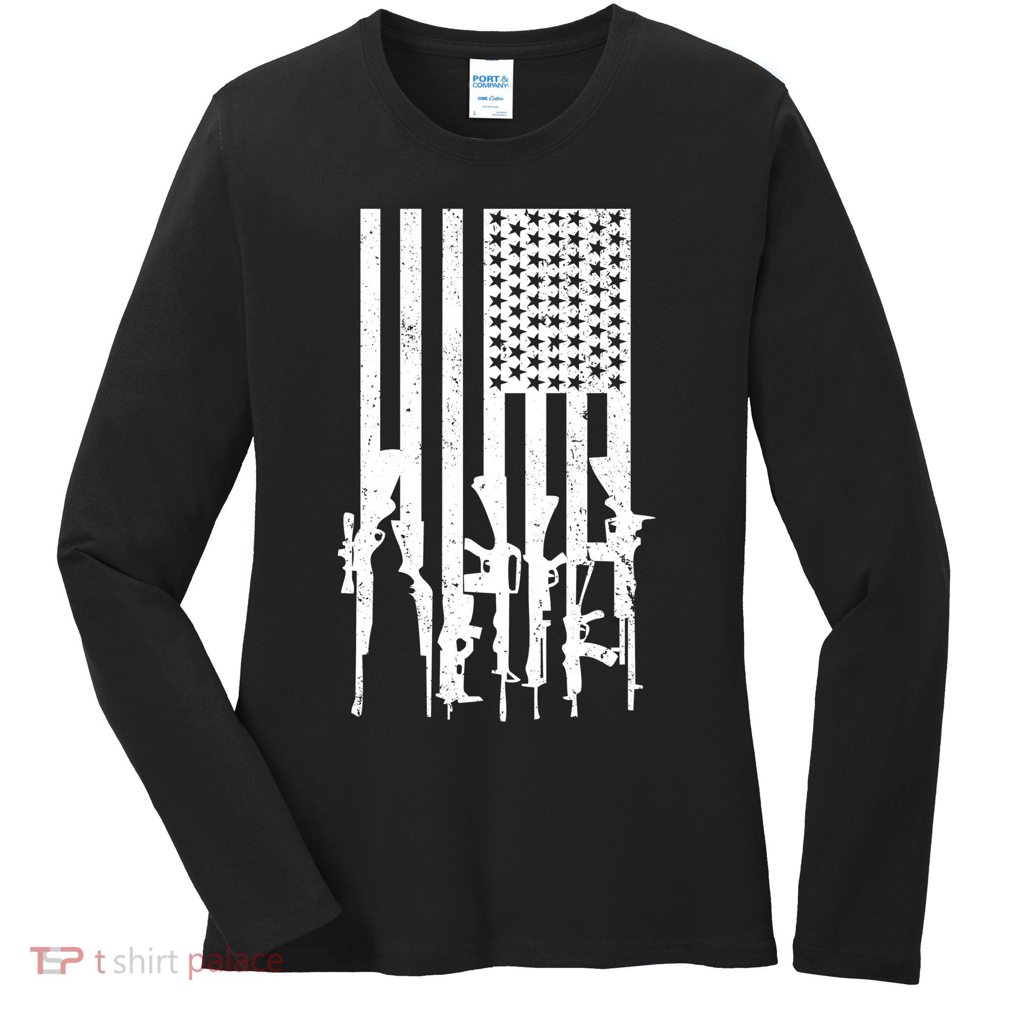 American Guns Ladies Long Sleeve Shirt