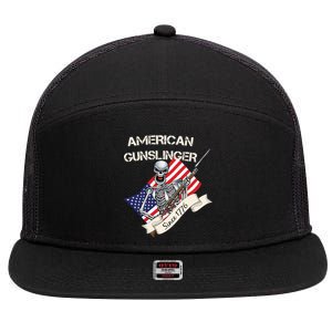 American Gunslinger Since 1776 7 Panel Mesh Trucker Snapback Hat