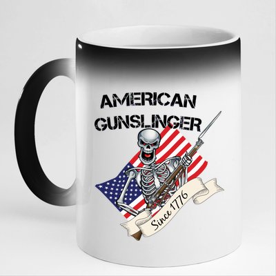 American Gunslinger Since 1776 11oz Black Color Changing Mug