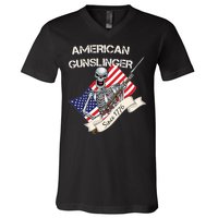 American Gunslinger Since 1776 V-Neck T-Shirt