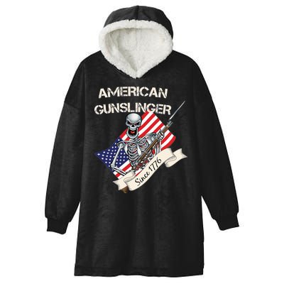 American Gunslinger Since 1776 Hooded Wearable Blanket