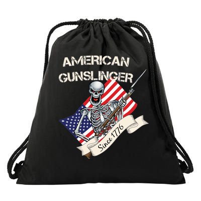 American Gunslinger Since 1776 Drawstring Bag