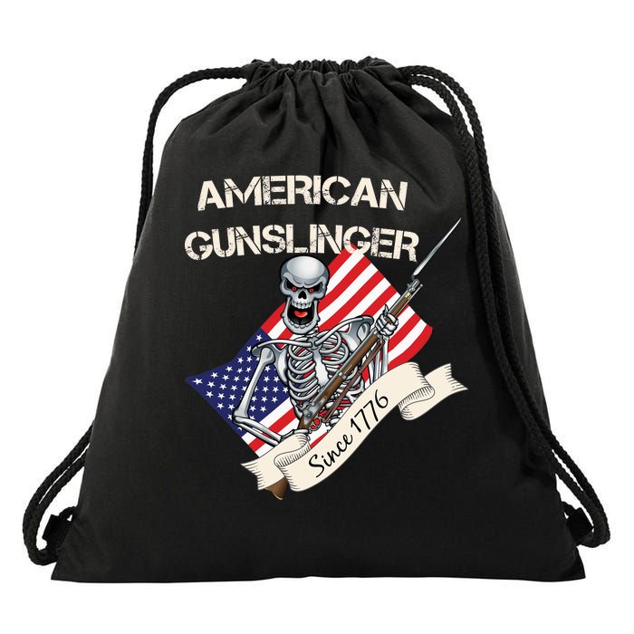 American Gunslinger Since 1776 Drawstring Bag